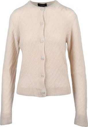 Fabiana Filippi Rebecchina Cardigan - Dames - Vesten - Beige - S - Wol - Truien & Vesten