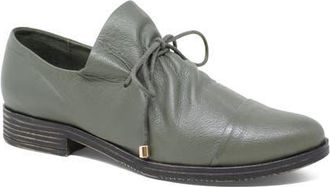 Django & Juliette Kotty Lace Flat in Olive Leather at Nordstrom, Size 39