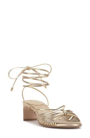 Vince Camuto Lory Ankle Wrap Sandal in Egyptian Gold at Nordstrom, Size 8.5