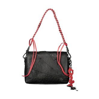 Desigual Bolso bandolera con logo texturizado - Bags - Mujer - Negro - ONE SIZE