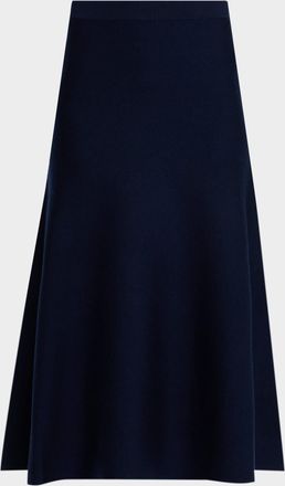 Gabriela Hearst Freddie Midi Wool-Cashmere Skirt