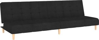 vidaXL Sof&aacute; Cama De 2 Plazas Tela Negro Vidaxl