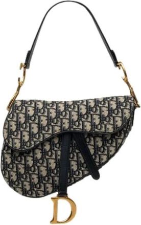 Dior Pre-owned Saddle Schoudertas - Dames - Vintage Schoudertas - Blauw - ONE Size - Leer - Vintage
