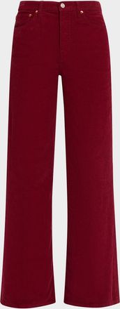 Re/Done Studded Wide Flare Corduroy Pants