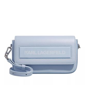 Karl Lagerfeld Schultertasche - Icon K Sm Flap Shb Leather - Gr. unisize - in Blau - für Damen
