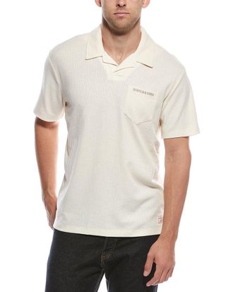Scotch & Soda Ribbed Johnny Collar Shirt