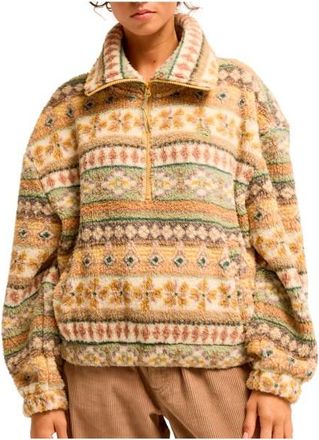 Billabong Barra Half Zip Fleecepullover f&uuml;r Damen | beige