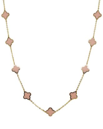Italian Gold, Inc 14K Agate Clover Necklace