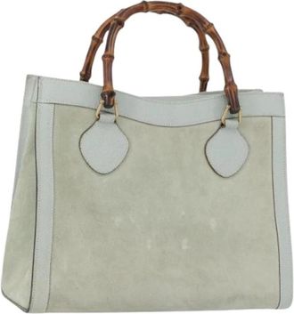 Gucci Pre-owned Vintage Handtas - Dames - Vintage Handtas - Blauw - ONE Size - Su&egrave;de - Vintage