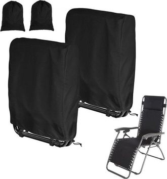 OEM Funda Para Silla De Jard&iacute;n, 64x64x120/70 Cm, Impermeable, Funda Apta Para Sillas Plegables, Muebles De Jard&iacute;n, Sillas Apilables, Negra