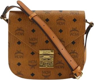 MCM Pre-owned Patricia PVC Schoudertas - Dames - Vintage Schoudertas - Bruin - ONE Size - Vintage