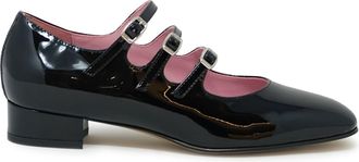 Carel Paris Black Patent Leather Ballet Shoes