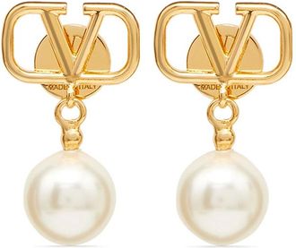 Valentino Garavani VLogo Signature Pearl Drop Earrings