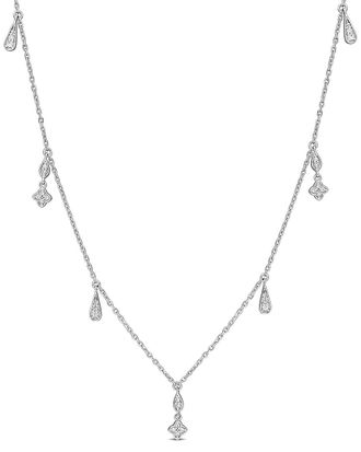 Rina Limor 14K 0.18 Ct. Tw. Diamond Station Necklace