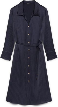 Fiorella Rubino Chemisier Jurk - Dames - Shirt Kleedjes - Blauw - 6XL - Polyester - Kleedjes
