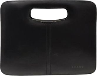 Loewe Pre-owned Clutch Handtas - Heren - Vintage Handtas - Zwart - ONE Size - Leer - Vintage