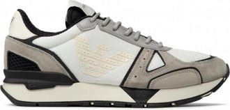 Emporio Armani Wit Grijs Stijlvol Horloge - Heren - Sneakers - Wit - 43 1/2 EU - Schoenen