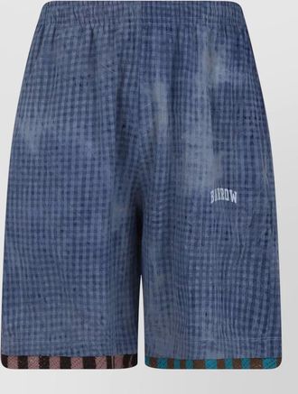 Barrow chambray unisex shorts checkered pattern pockets