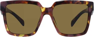 Prada Brown Square Ladies Sunglasses PR 24ZS 18N01T 56