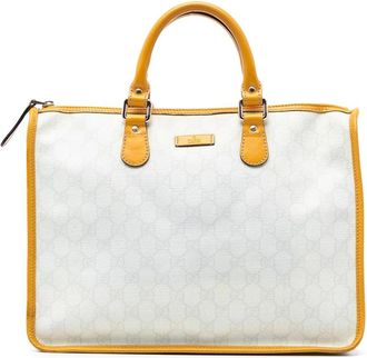 Gucci Pre-owned Handbags, female, White, Size: ONE SIZE Pre-owned Structured Top Handle Bag