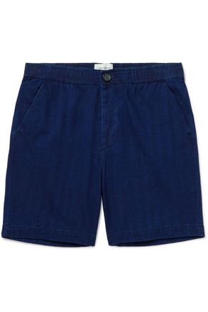 Oliver Spencer Osborne Straight-Leg Herringbone Cotton Shorts