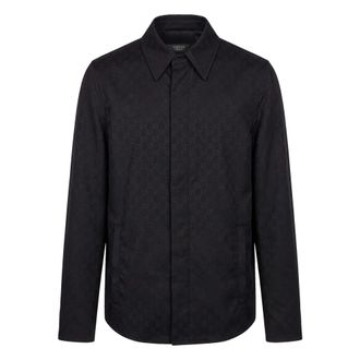 Gucci GG Cotton Canvas overhemd - Heren - Overhemden - Zwart - Maat: XL Katoen
