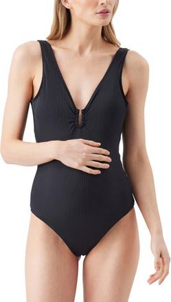 Ripe Havana Rib One Piece in Black at Nordstrom, Size X-Small
