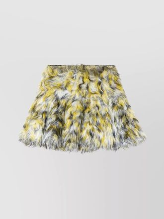 Diesel a-line flared skirt faux fur