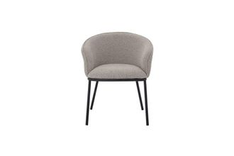 Bloomingville Silla de comedor de metal gris