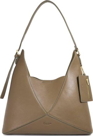 Dune London Womens Accessories Dinidearest - Leather Stitch Detail Shoulder Bag - Khaki - One Size