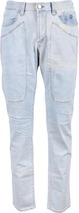 Jeckerson Blauwe Rits Jeans Lente/Zomer Mannen - Heren - Slim Fit Jeans - Blauw - W42 - Katoen - Jeans