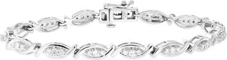 Vir Jewels 1 cttw Lab Grown Diamond Tennis Bracelet in Sterling Silver 7 Inch For Women