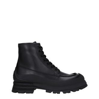 Alexander McQueen Alexander McQueen Männer s Lederstiefel schwarz