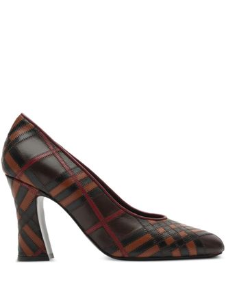 Burberry 90mm Trinket pumps - women - Suede/Calf Leather/Calf Leather/Calf Leather - 37.5 - Brown