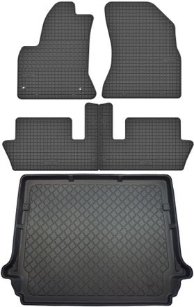 OEM Citro&euml;n C4 Grand Picasso I Van De 10/2006 A 08/2013 Set - Alfombrillas De Goma Para Coche + Alfombrilla Para Maletero