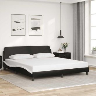 vidaXL Giroletto Dover Nero E Bianco 152x203 Cm In Similpelle Vidaxl