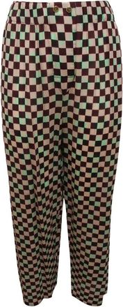 Emma & Gaia P13P076 Wijde Viscose Broek - Dames - Wijde Broeken - Veelkleurig - L - Broeken