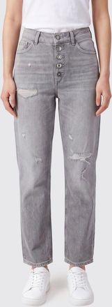 Dondup Jeans Koons straight cropped a vita alta in denim di cotone