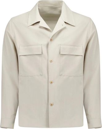 Autore Overhemden, Heren, Beige, M, Wol, Giacca Cousteau
