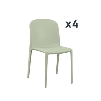 Klast Packs 4 sillas polipropileno verde 50 cm x 79 cm cm