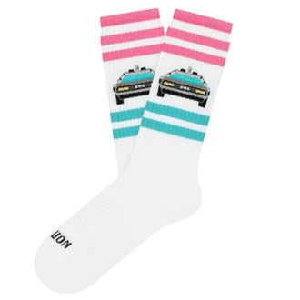 Jimmy Lion Socks for Men and Women. White Athletic Delorean - White socks Size 7.5-11.5. Inspired by one of the most popular films of all time, with the exclusiv