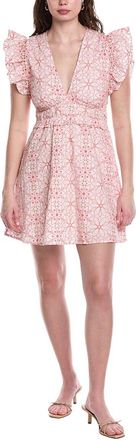 Sail to Sable V-Neck Flutter Sleeve Mini Dress