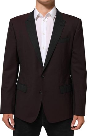 Dolce & Gabbana Womens Maroon Wool 2 Buttons Suit Jacket Blazer 03+wv