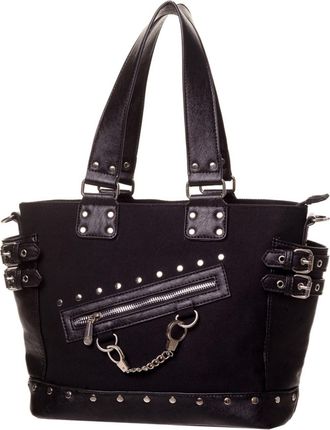 Banned Apparel Ladies Handcuff Alternative Handbag Gothic Rock Black Shoulder