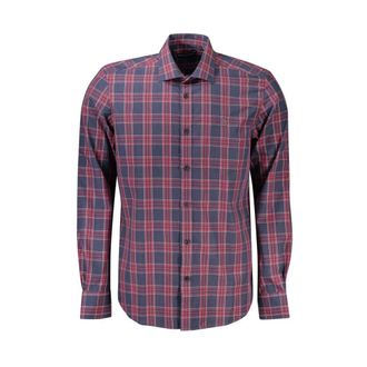 North Sails Blauw Katoenen Overhemd - Heren - Casual Overhemden - Veelkleurig - S - Katoen - Overhemden
