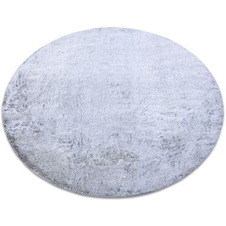 RugsX Rugsx - Alfombra De Lavado Moderna Lapin C&iacute;rculo, Shaggy Antideslizante Gris / Marfil Grey Circulo 100 Cm