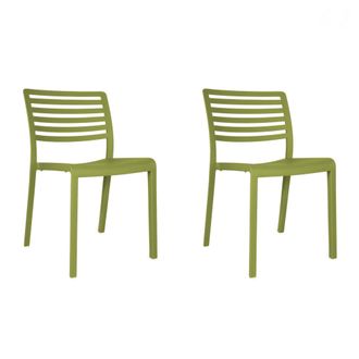 Resol Set 2 Sillas Interior, Exterior Verde Oliva Lama Resol
