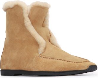 Toteme Womens Winter Boot Beige Suede With Shearling
