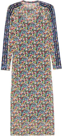 adidas x Liberty London mesh midi dress - Blue