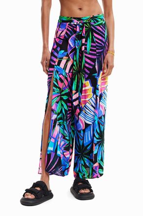 Desigual Puerto Escondido Tropical Beach Trousers 23SWMW08 Black